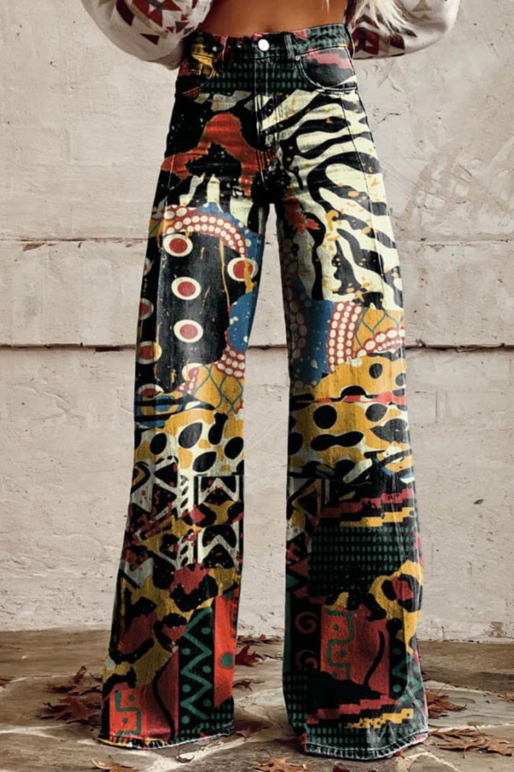 Annvi | Pantalon Boho Vintage