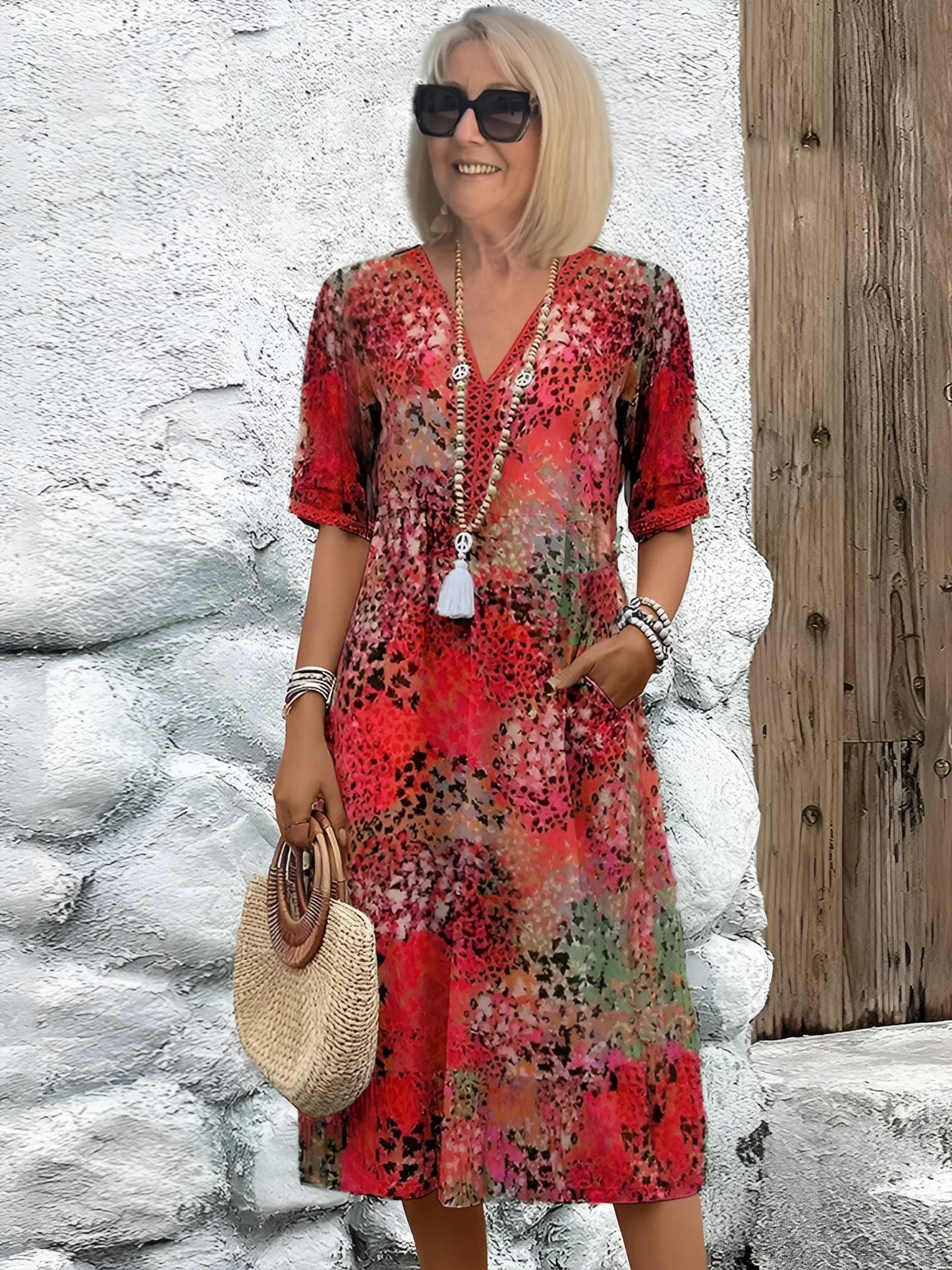 Anneli™ | Vivid Midi Klänning