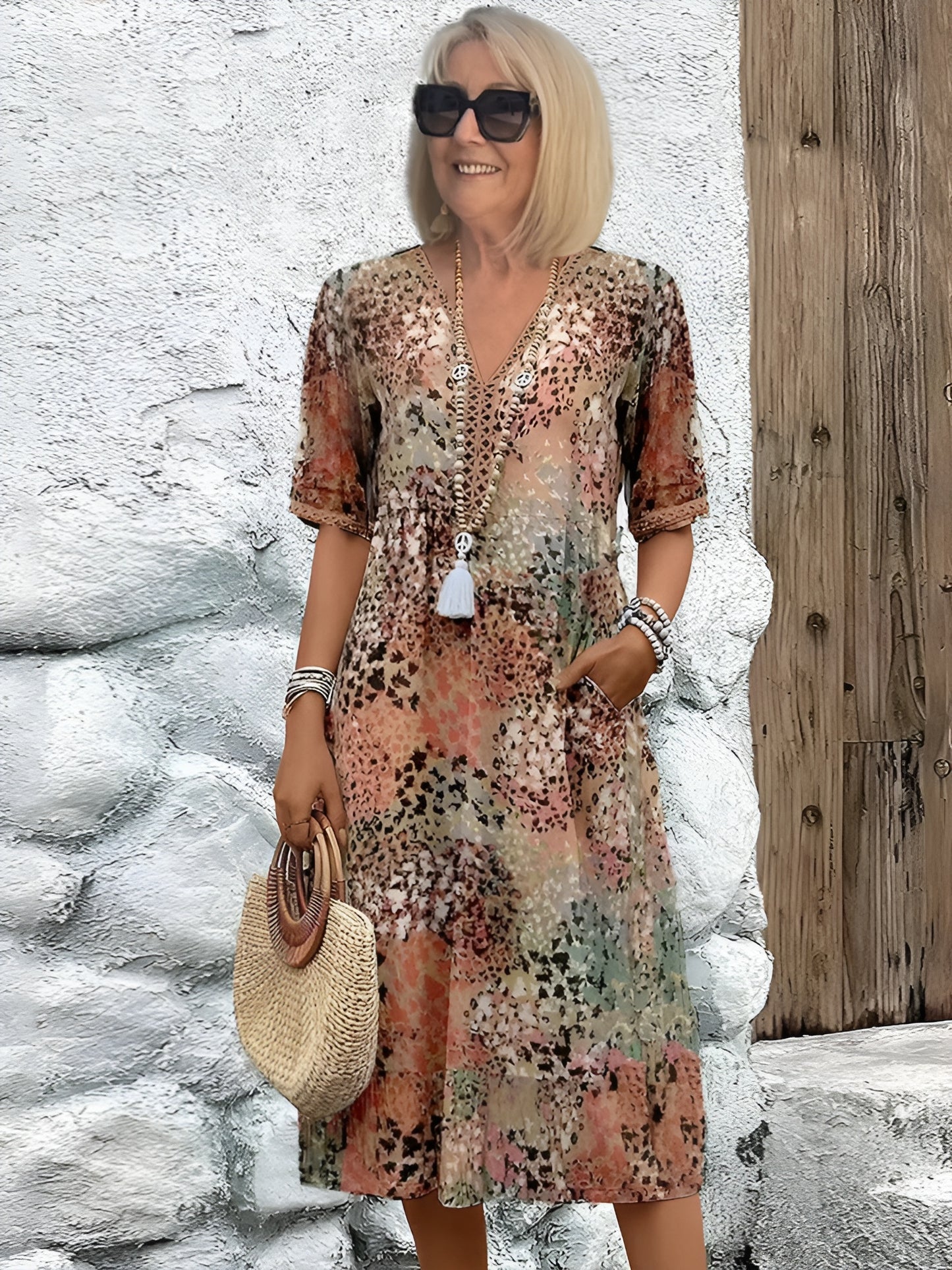 Anneli™ | Vivid Midi Klänning