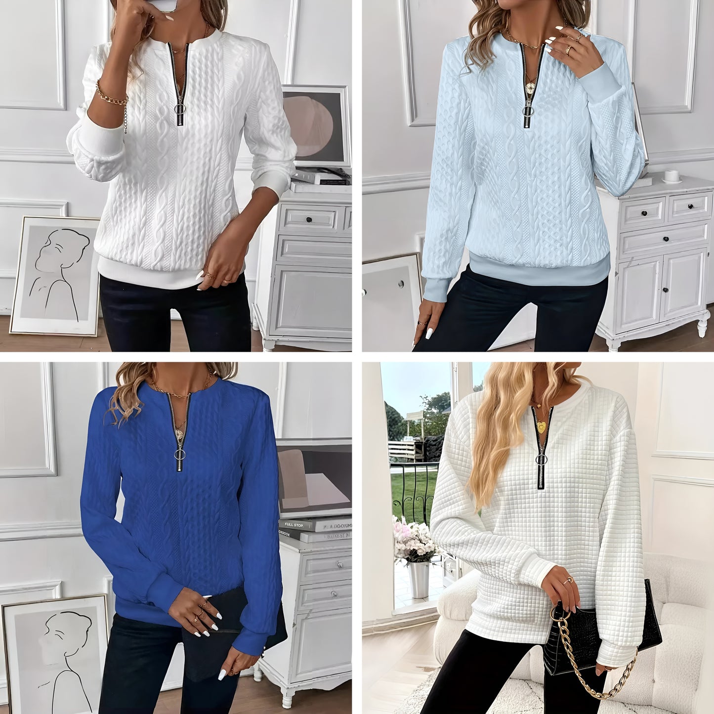 Amanda™ | Bekväm Half-Zip Tröja