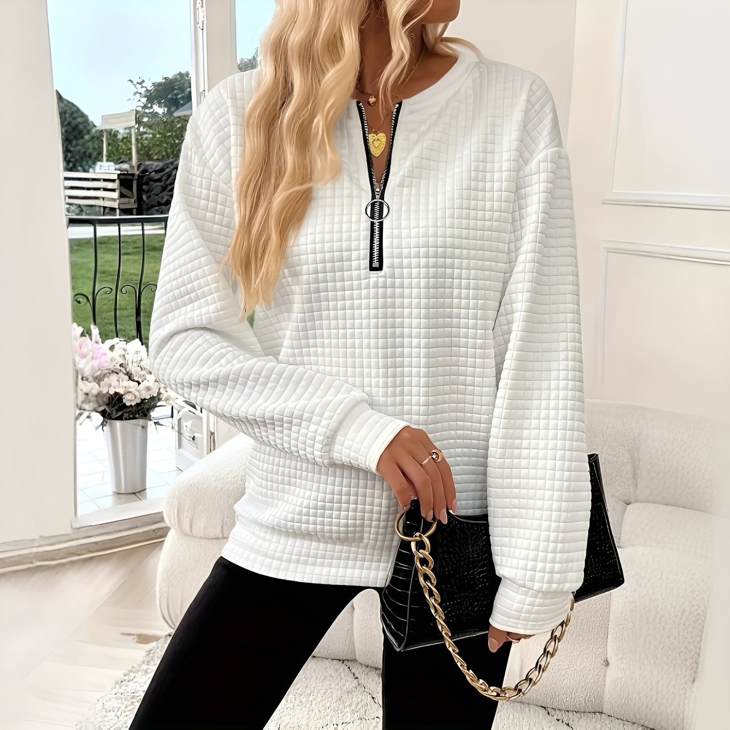 Amanda™ | Bekväm Half-Zip Tröja
