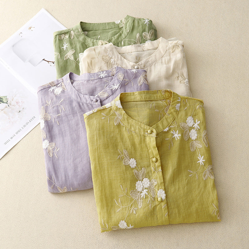 Sabina™ | Broderad blus