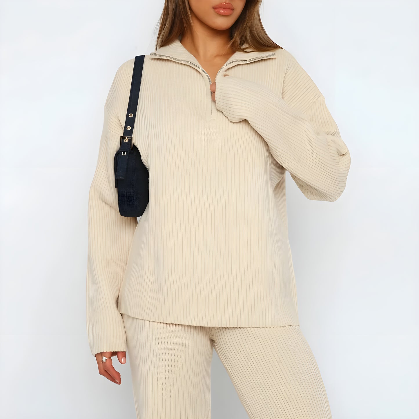 Stella™ | 2-delad loungewear-set med halv zip