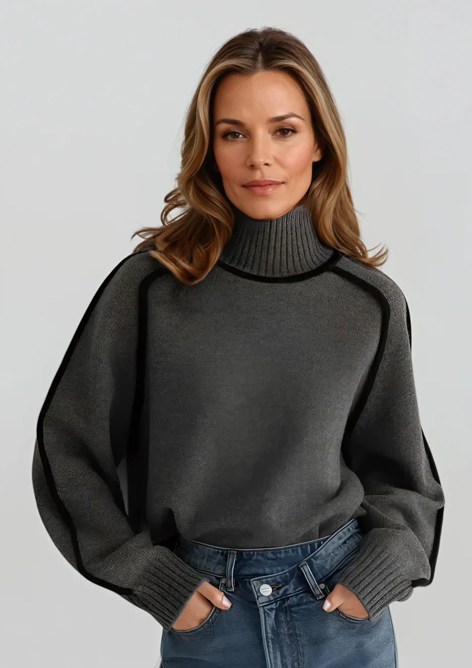 Monica™ | Mjuk Polotröja Sweater