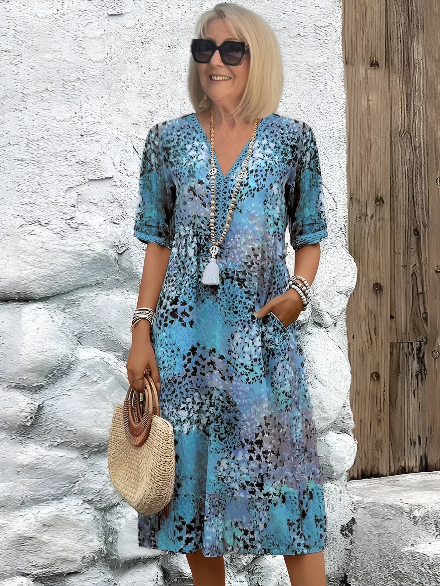 Anneli™ | Vivid Midi Klänning