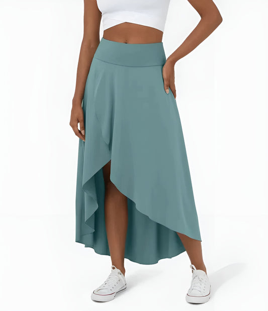 Elise™ | Casual Midikjol med Hög Midja och Rolanger