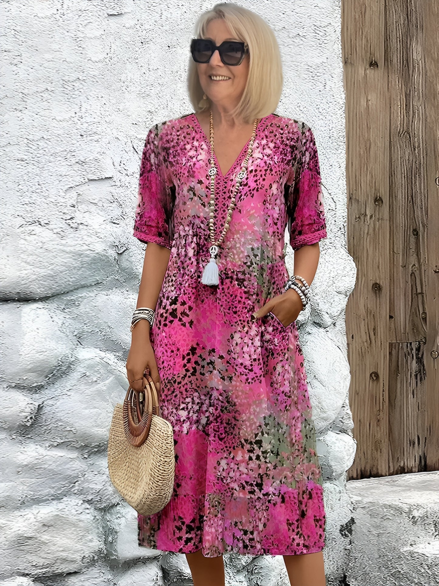 Anneli™ | Vivid Midi Klänning