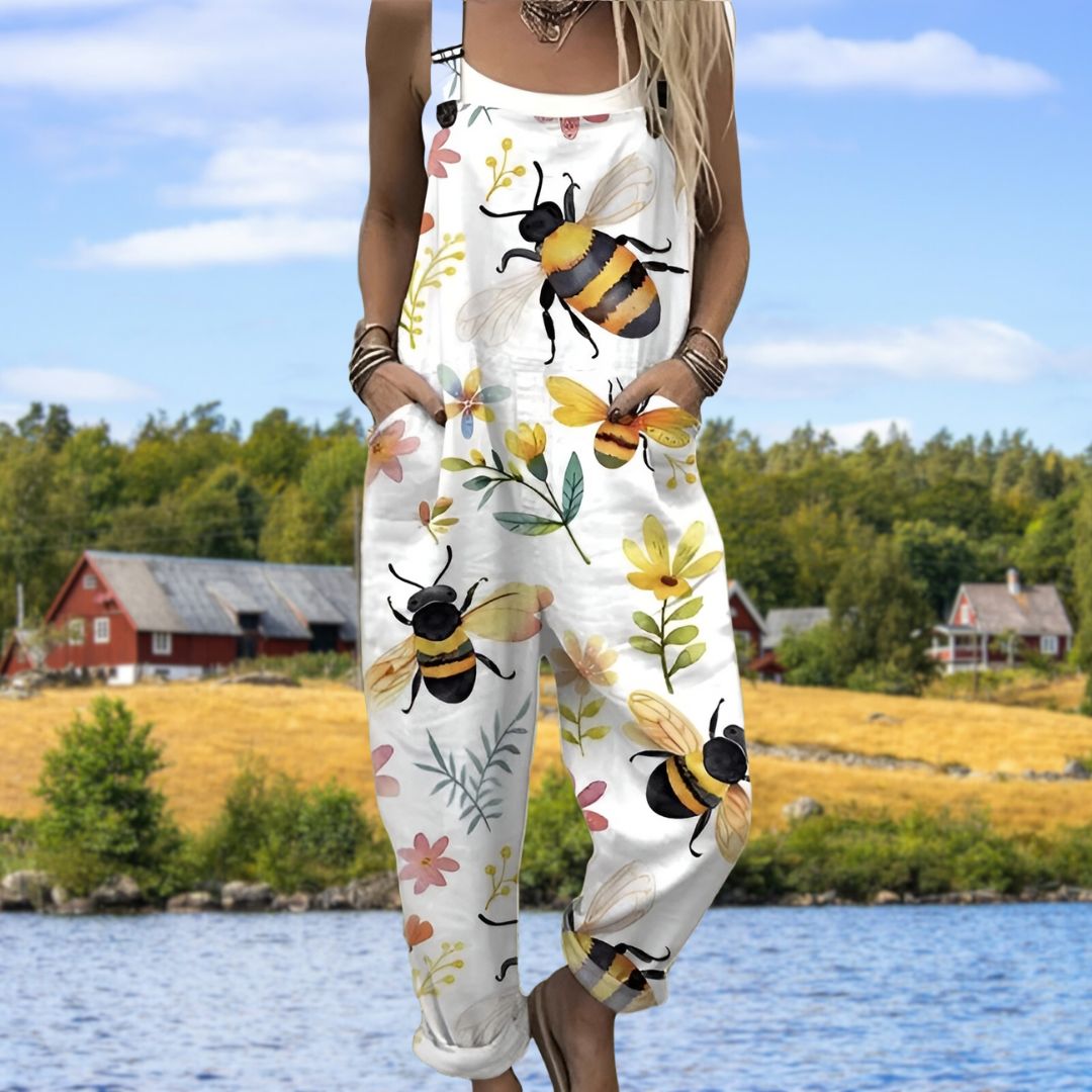 Eline™ | Somrig Byxdress med Tryck