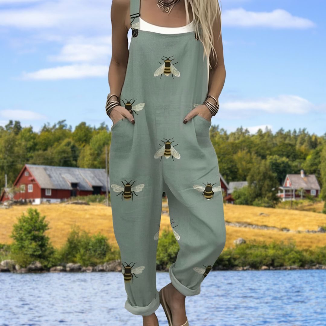 Eline™ | Somrig Byxdress med Tryck