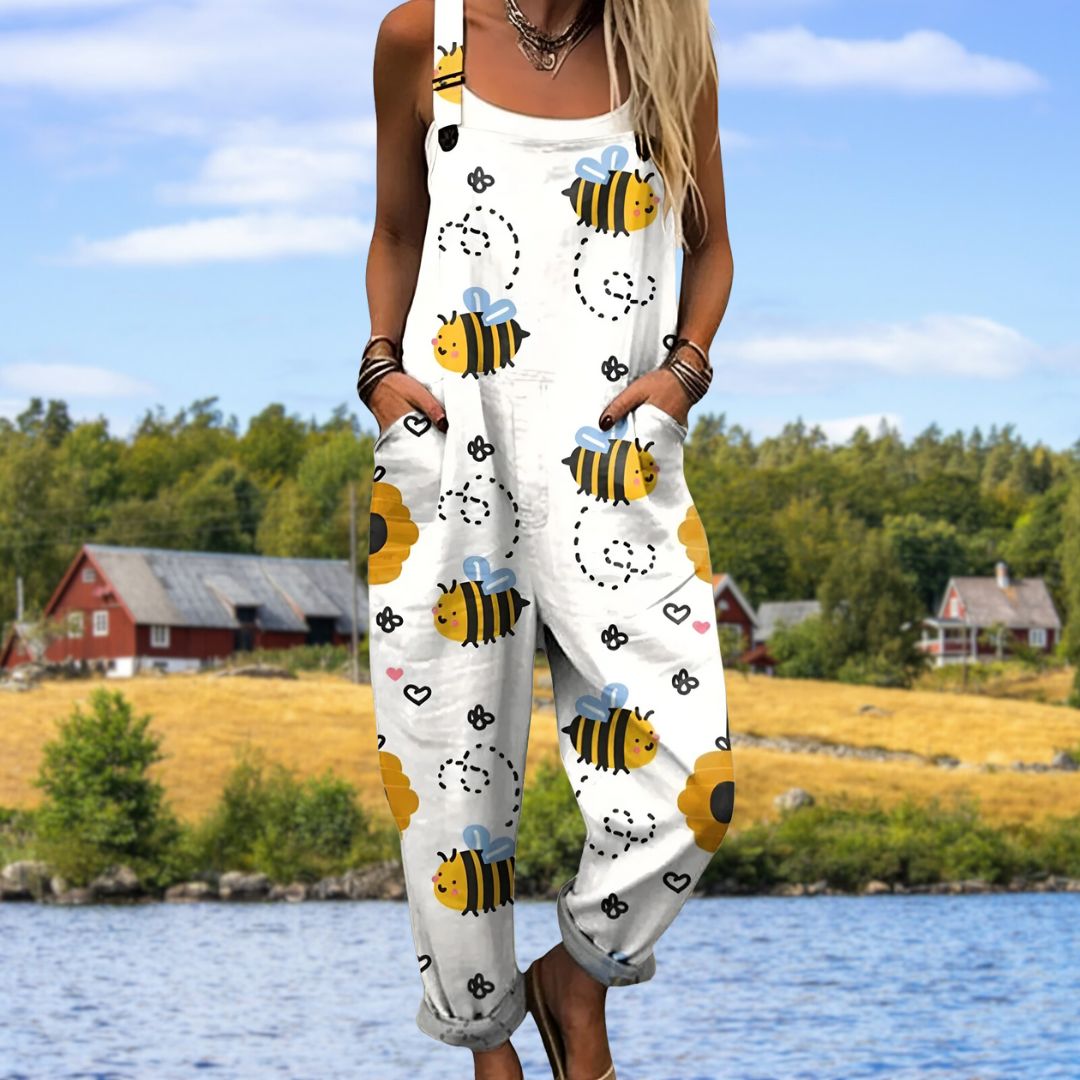 Eline™ | Somrig Byxdress med Tryck