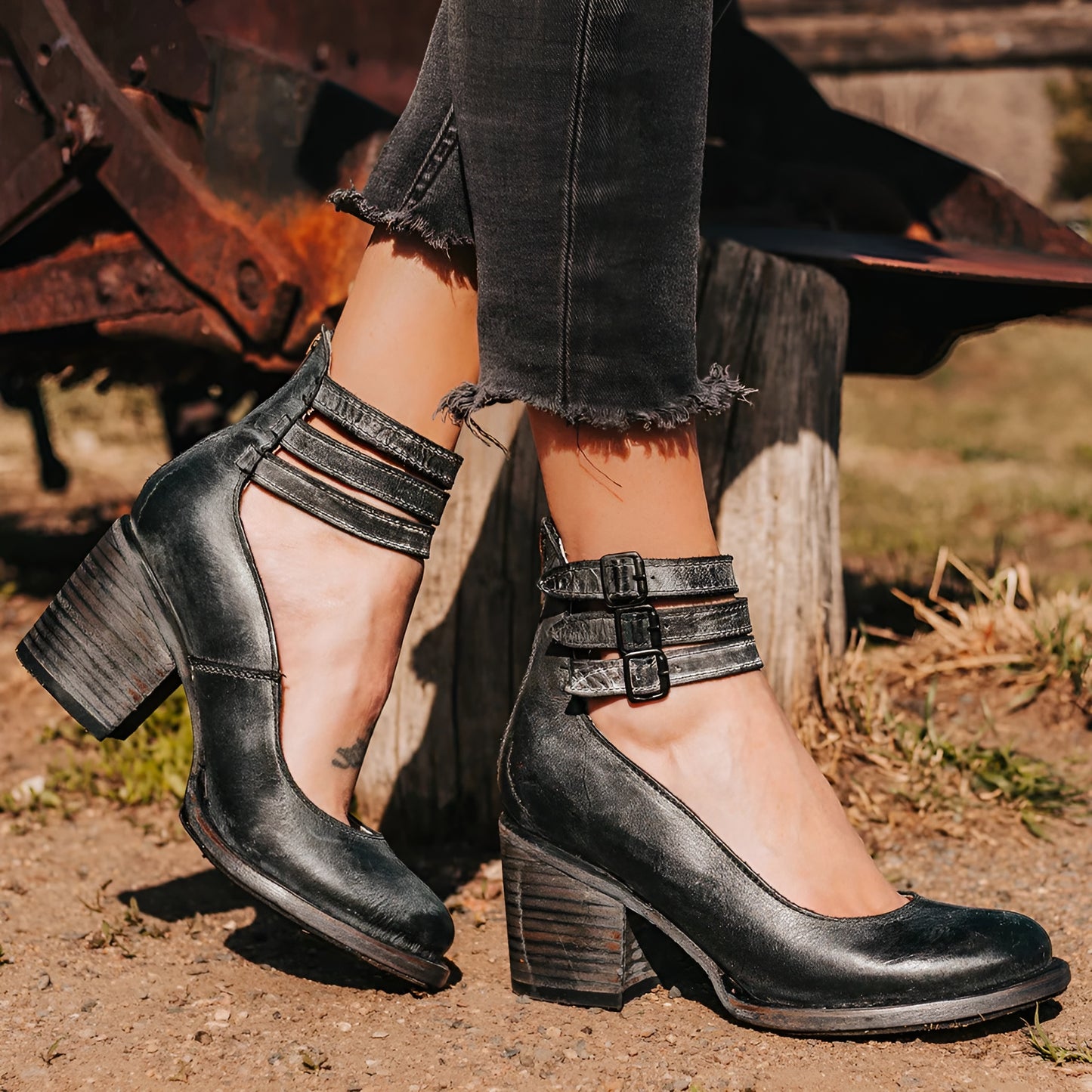 Astrid™ | Vintage Läderklackar