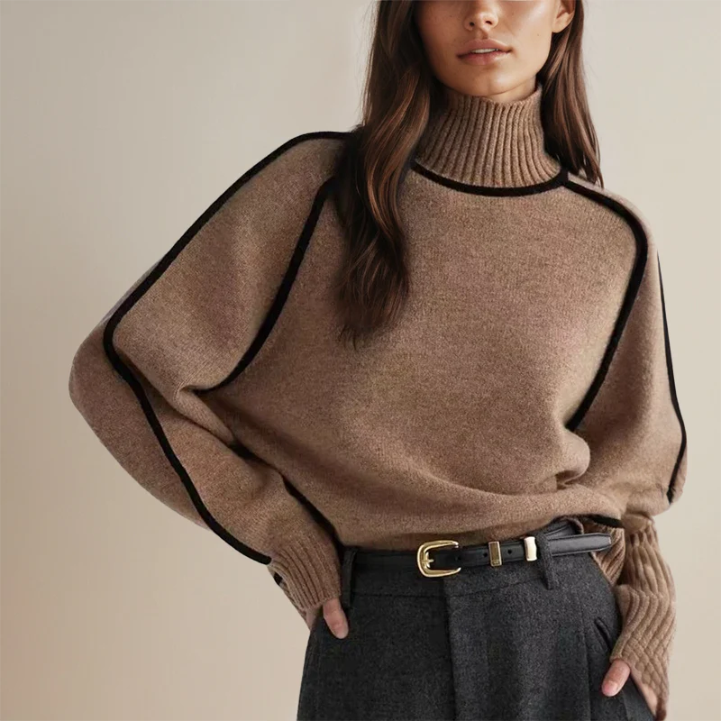 Monica™ | Mjuk Polotröja Sweater