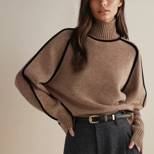 Monica™ | Mjuk Polotröja Sweater