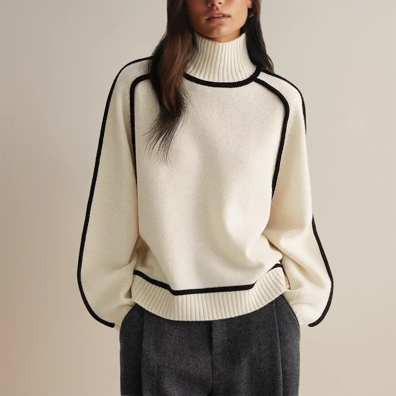 Monica™ | Mjuk Polotröja Sweater