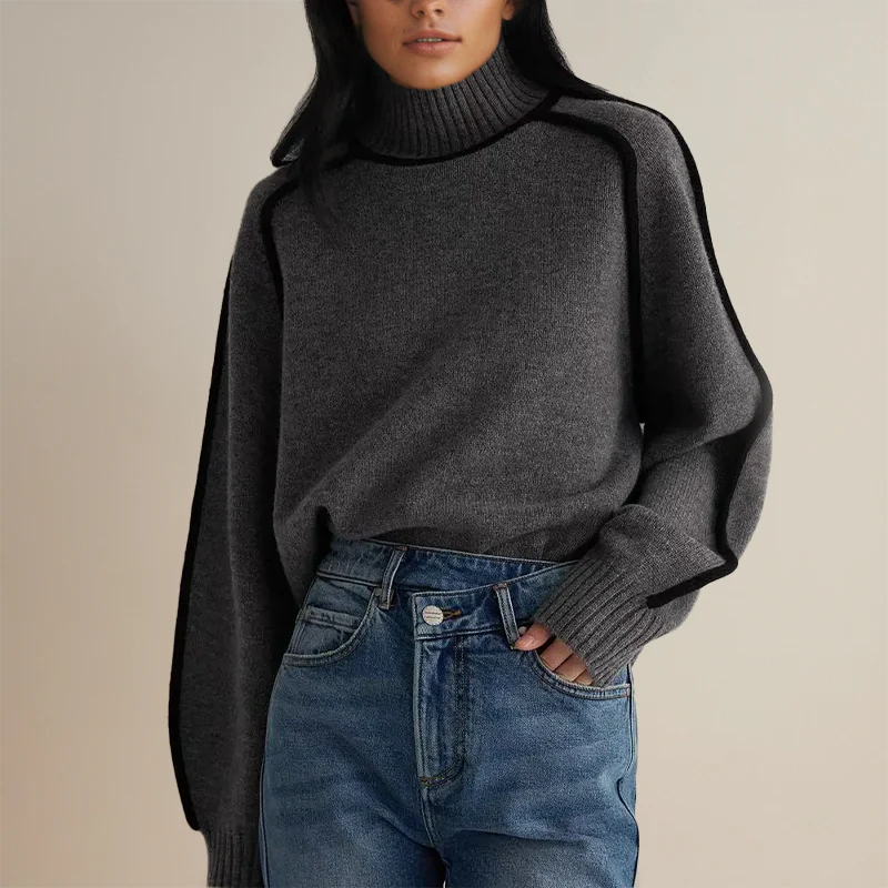 Monica™ | Mjuk Polotröja Sweater