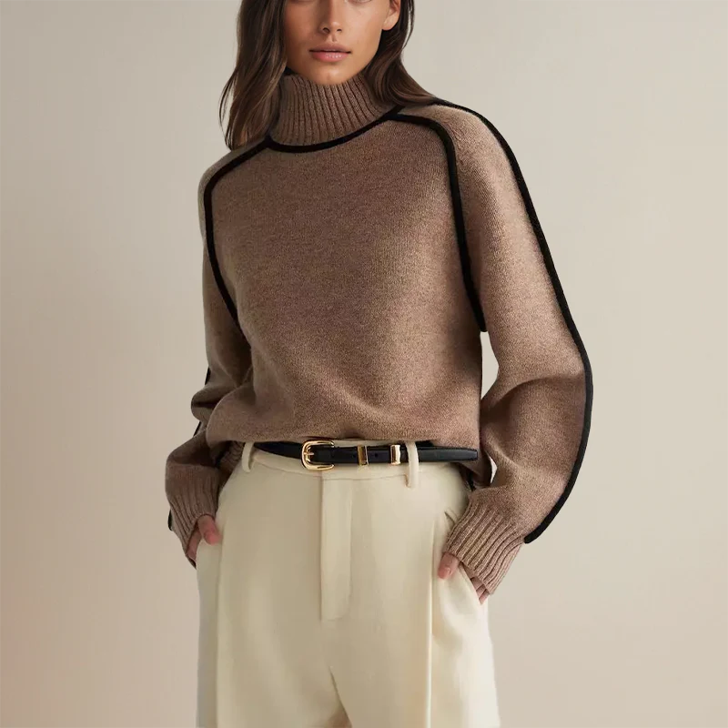 Monica™ | Mjuk Polotröja Sweater