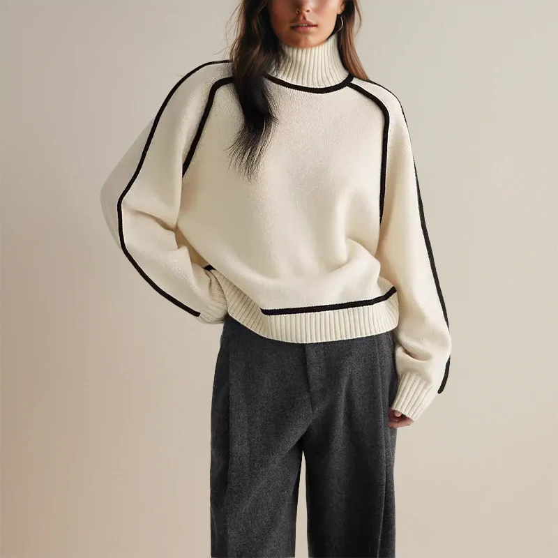 Monica™ | Mjuk Polotröja Sweater