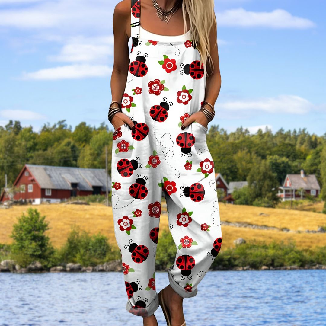 Eline™ | Somrig Byxdress med Tryck