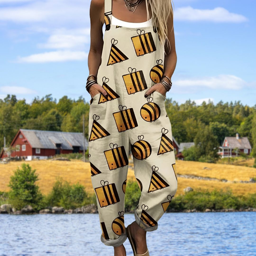 Eline™ | Somrig Byxdress med Tryck