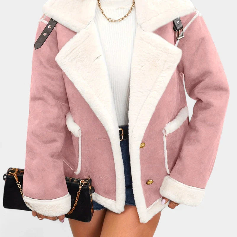 Hannele™ | Varm Vinterjacka med Fuskpäls