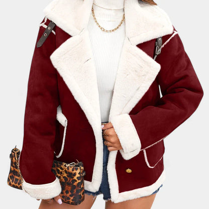 Hannele™ | Varm Vinterjacka med Fuskpäls