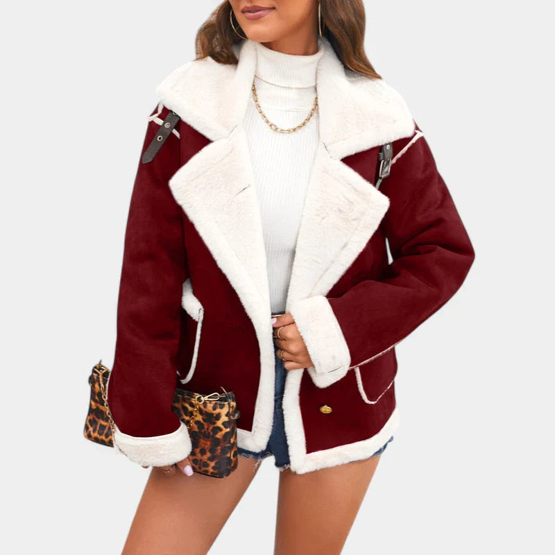 Hannele™ | Varm Vinterjacka med Fuskpäls