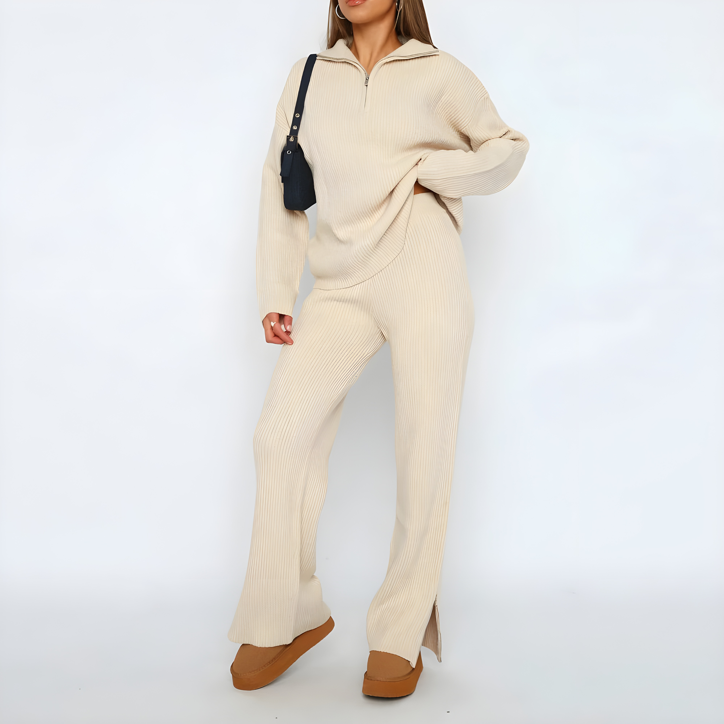 Stella™ | 2-delad loungewear-set med halv zip