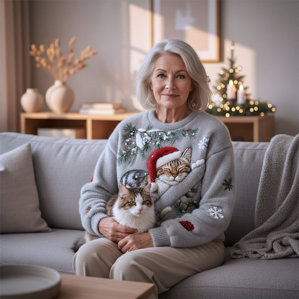 Krista™ | Jultröja med Kattmotiv