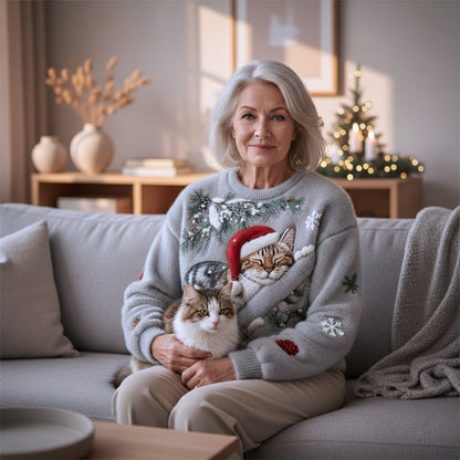 Krista™ | Jultröja med Kattmotiv