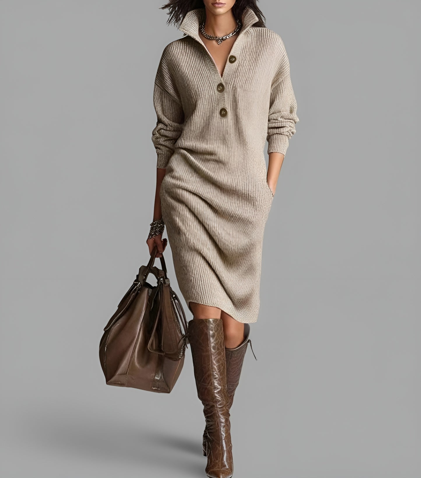 Julia™ | Stickad Klänning